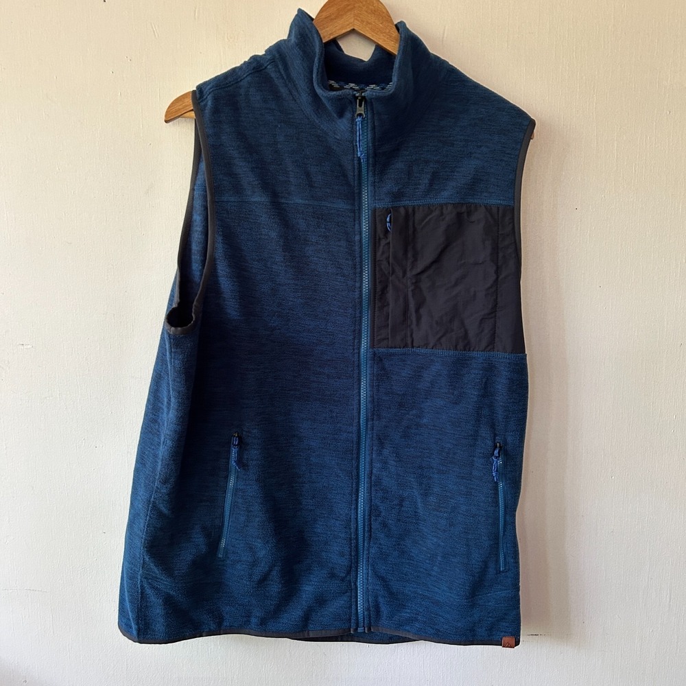 Alpine Design Fleece Vest Mens Large Blue Full Zip Pocket Gorpcore Hiking